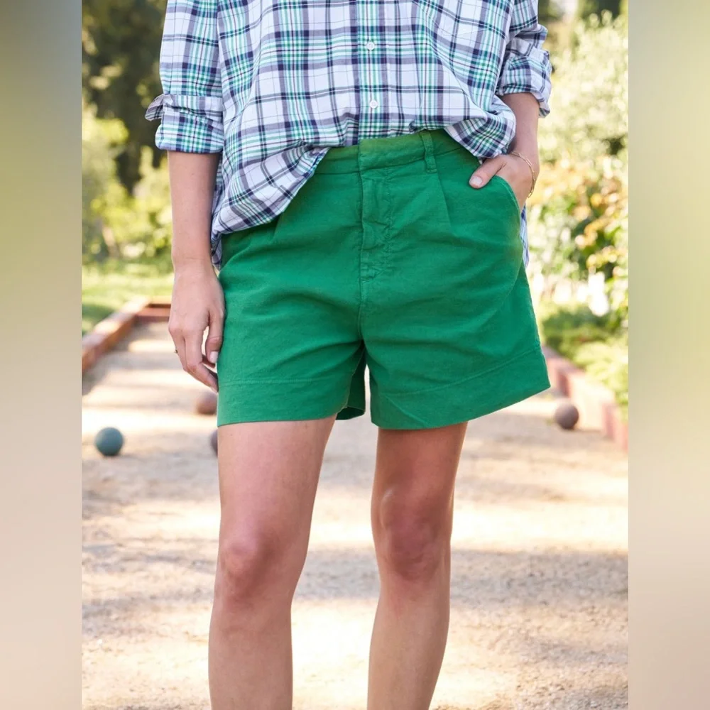 Frank & Eileen Waterford 4.5” Walking Short Italian Performance Linen Kelly 0